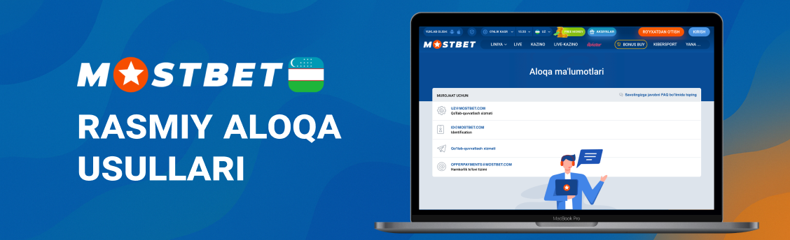 Mostbet qo'llab-quvvatlash aloqa usullari