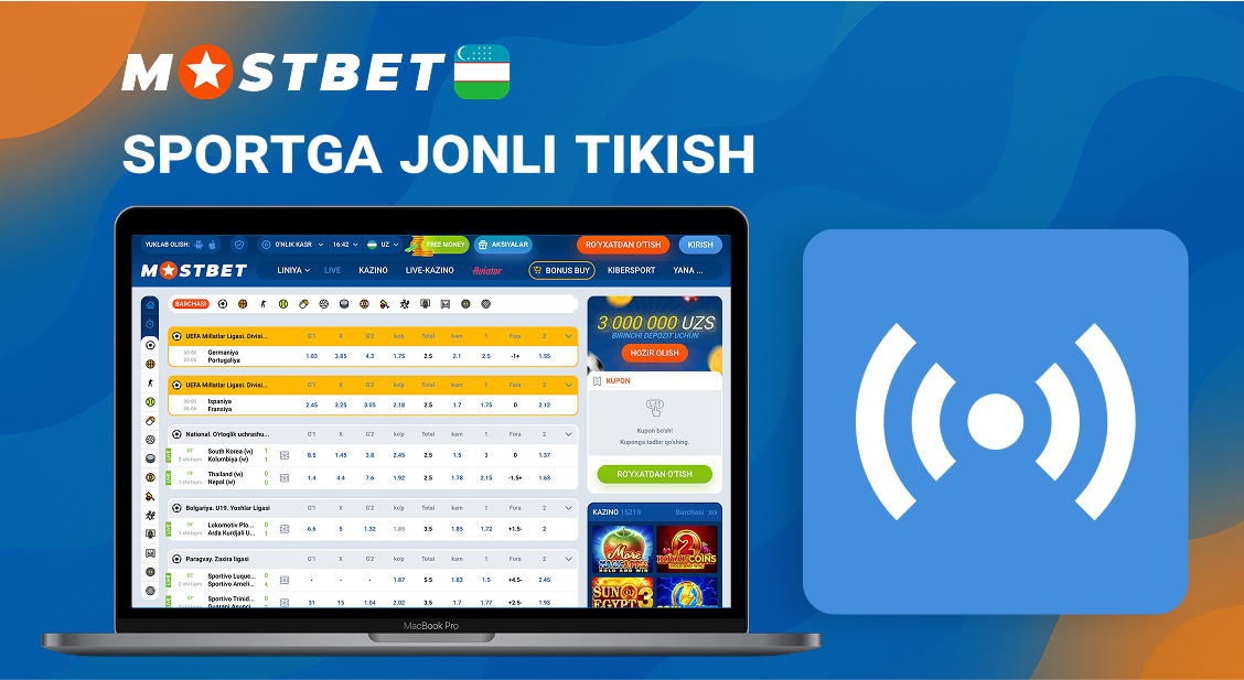 Mostbet jonli sport tikish imkoniyati